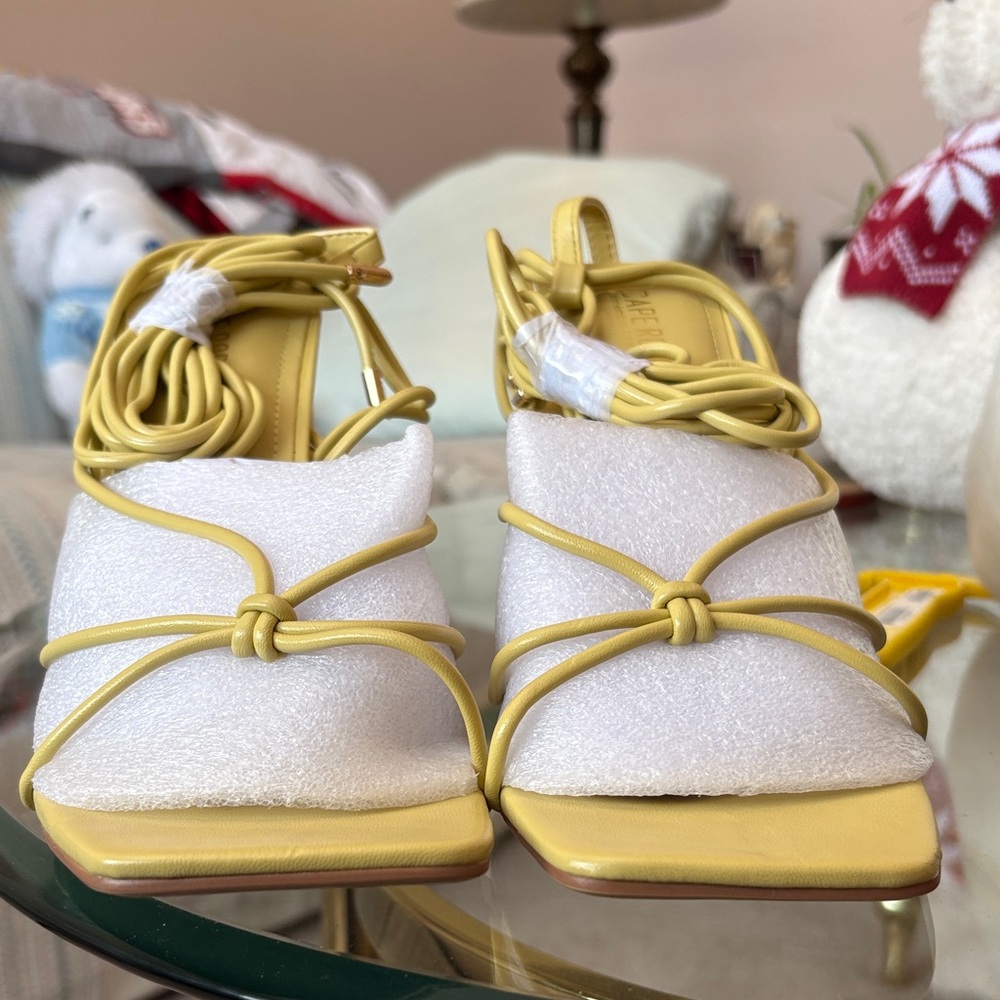 Yellow Strappy Sandals